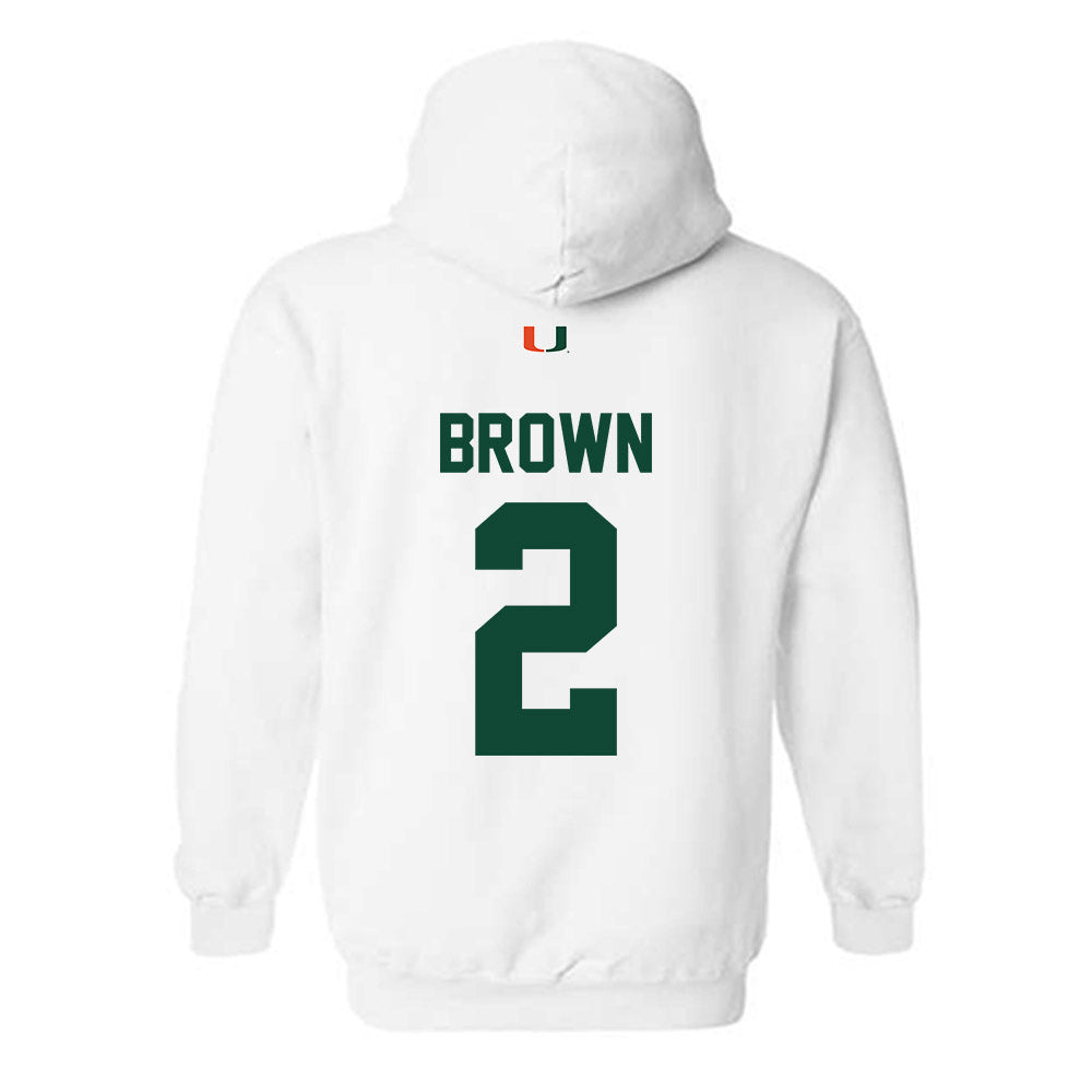 Miami - NCAA Football : Damari Brown - Classic Shersey Hooded Sweatshirt-1