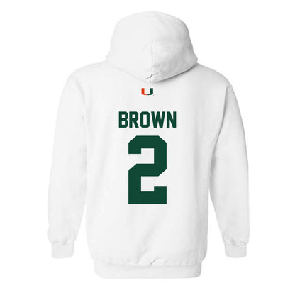 Miami - NCAA Football : Damari Brown - Classic Shersey Hooded Sweatshirt-1