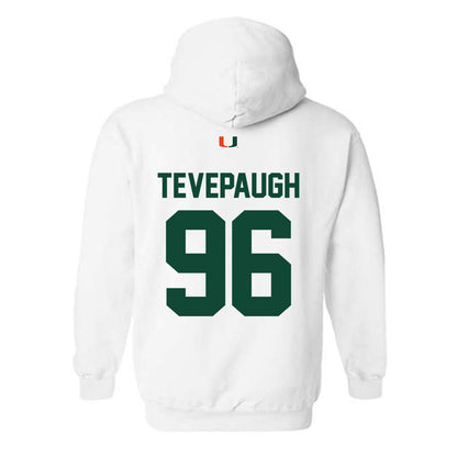 Miami - NCAA Football : Tucker Tevepaugh - Classic Shersey Hooded Sweatshirt-1