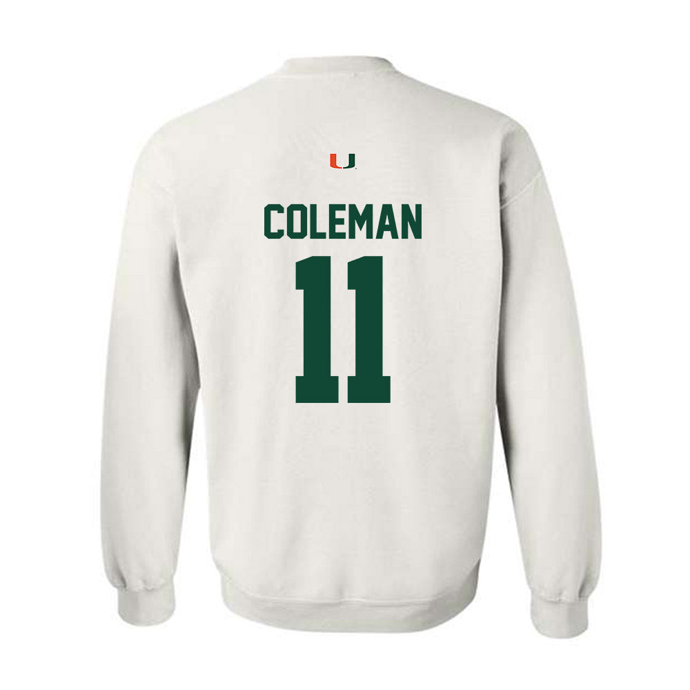 Miami - NCAA Football : Dereon Coleman - Classic Shersey Crewneck Sweatshirt-1