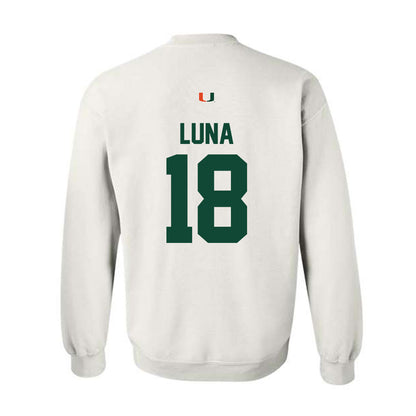 Miami - NCAA Football : Riply Luna - Classic Shersey Crewneck Sweatshirt-1