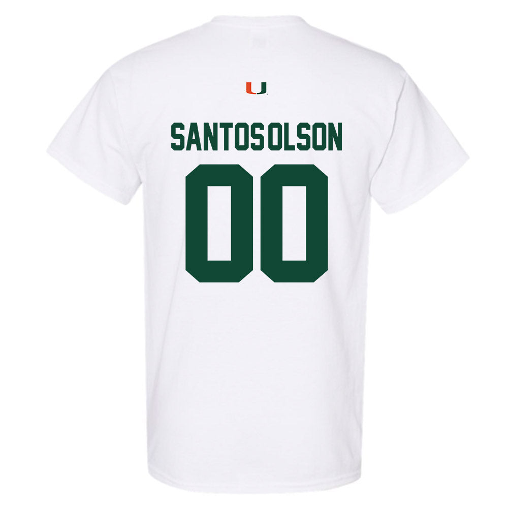 Miami - NCAA Baseball : Sebastian Santos-Olson - Classic Shersey T-Shirt-1