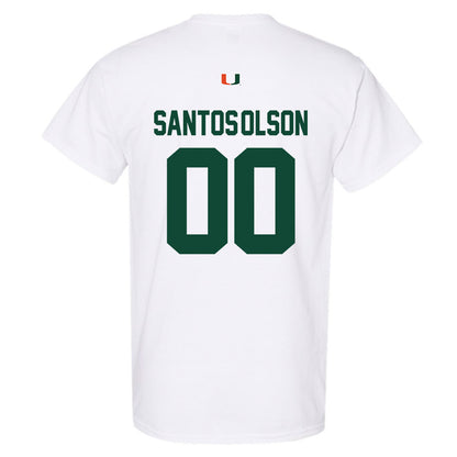 Miami - NCAA Baseball : Sebastian Santos-Olson - Classic Shersey T-Shirt-1