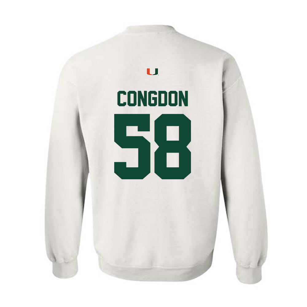 Miami - NCAA Football : Ben Congdon - Classic Shersey Crewneck Sweatshirt-1