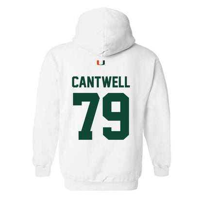 Miami - NCAA Football : Jackson Cantwell - Classic Shersey Hooded Sweatshirt-1
