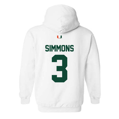 Miami - NCAA Women's Soccer : Noelle Simmons - Classic Shersey Hooded Sweatshirt-1