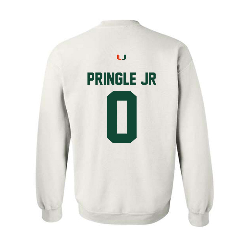 Miami - NCAA Football : Girard Pringle Jr - Classic Shersey Crewneck Sweatshirt-1