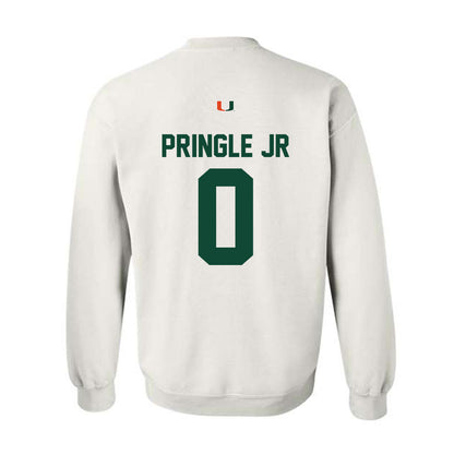 Miami - NCAA Football : Girard Pringle Jr - Classic Shersey Crewneck Sweatshirt-1