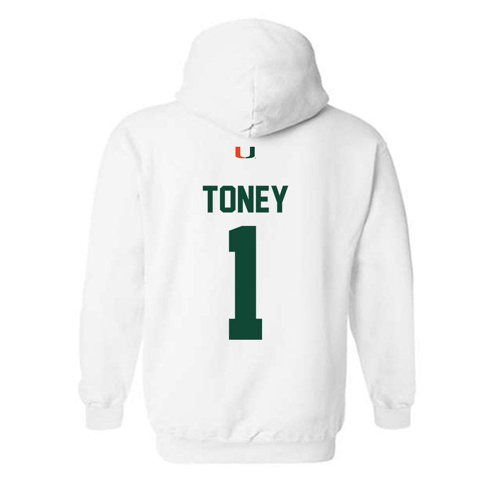Miami - NCAA Football : Malachi Toney - Classic Shersey Hooded Sweatshirt-1
