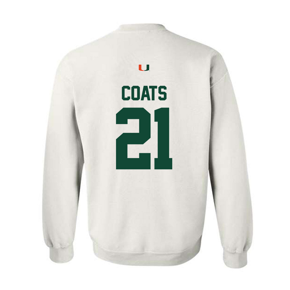 Miami - NCAA Baseball : TJ Coats - Classic Shersey Crewneck Sweatshirt-1