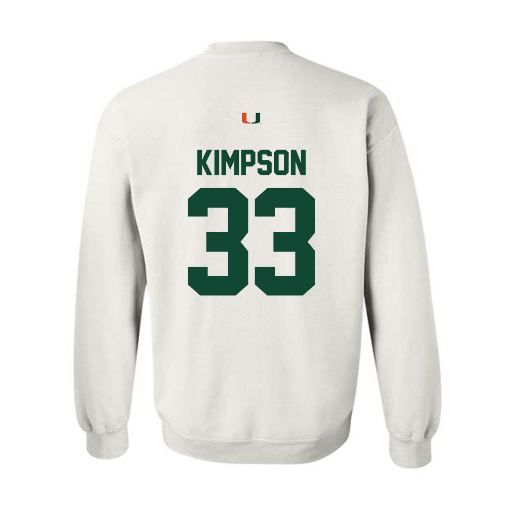 Miami - NCAA Women's Basketball : Amarachi Kimpson - Classic Shersey Crewneck Sweatshirt-1