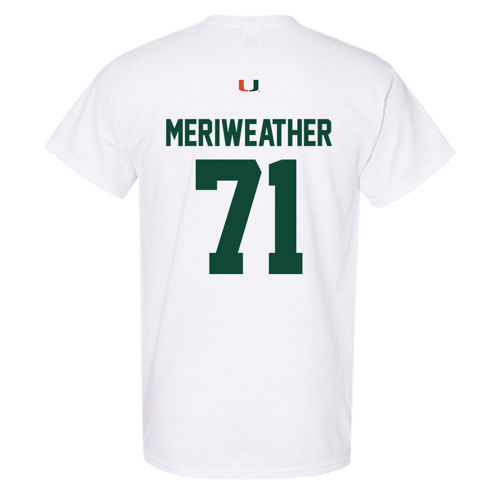 Miami - NCAA Football : Jamal Meriweather - Classic Shersey T-Shirt-1
