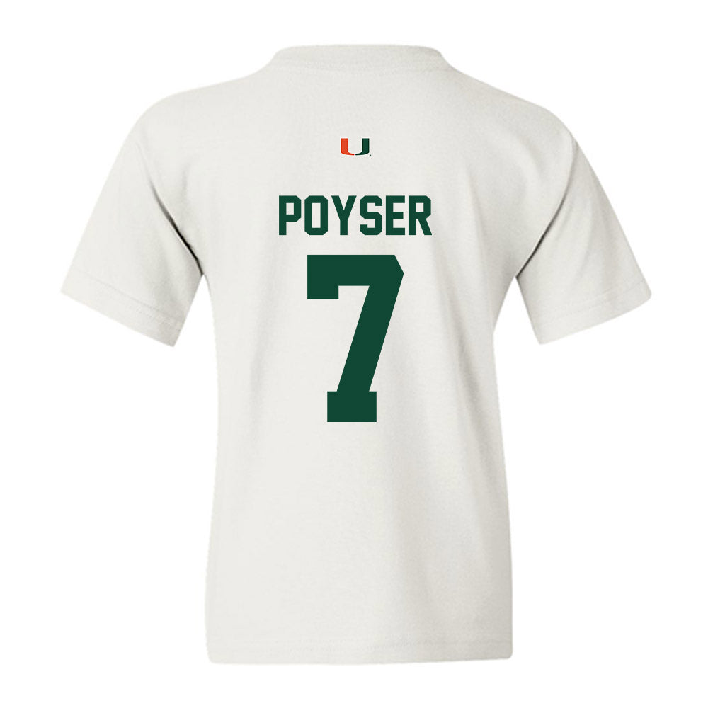 Miami - NCAA Football : Zechariah Poyser - Classic Shersey Youth T-Shirt-1