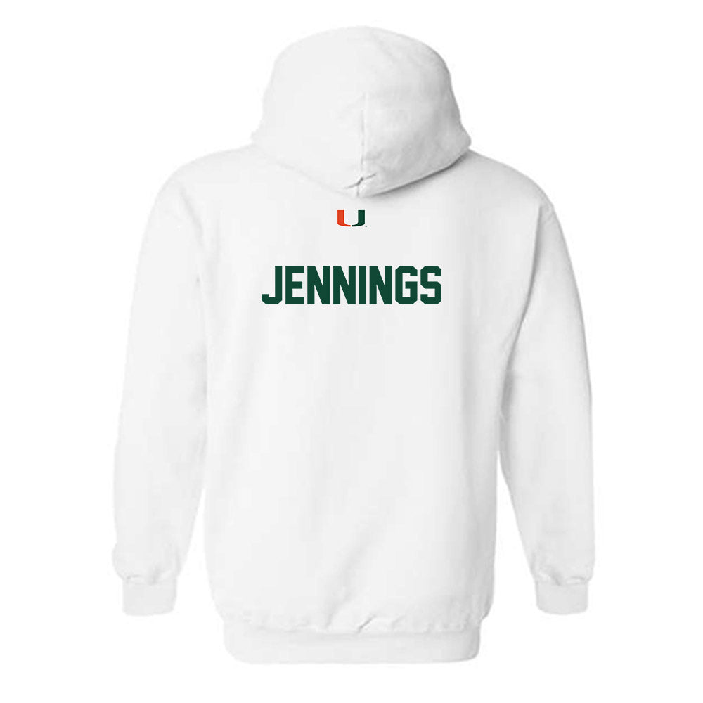 Miami - NCAA Women's Track & Field : Brittney Jennings - Classic Shersey Hooded Sweatshirt-1