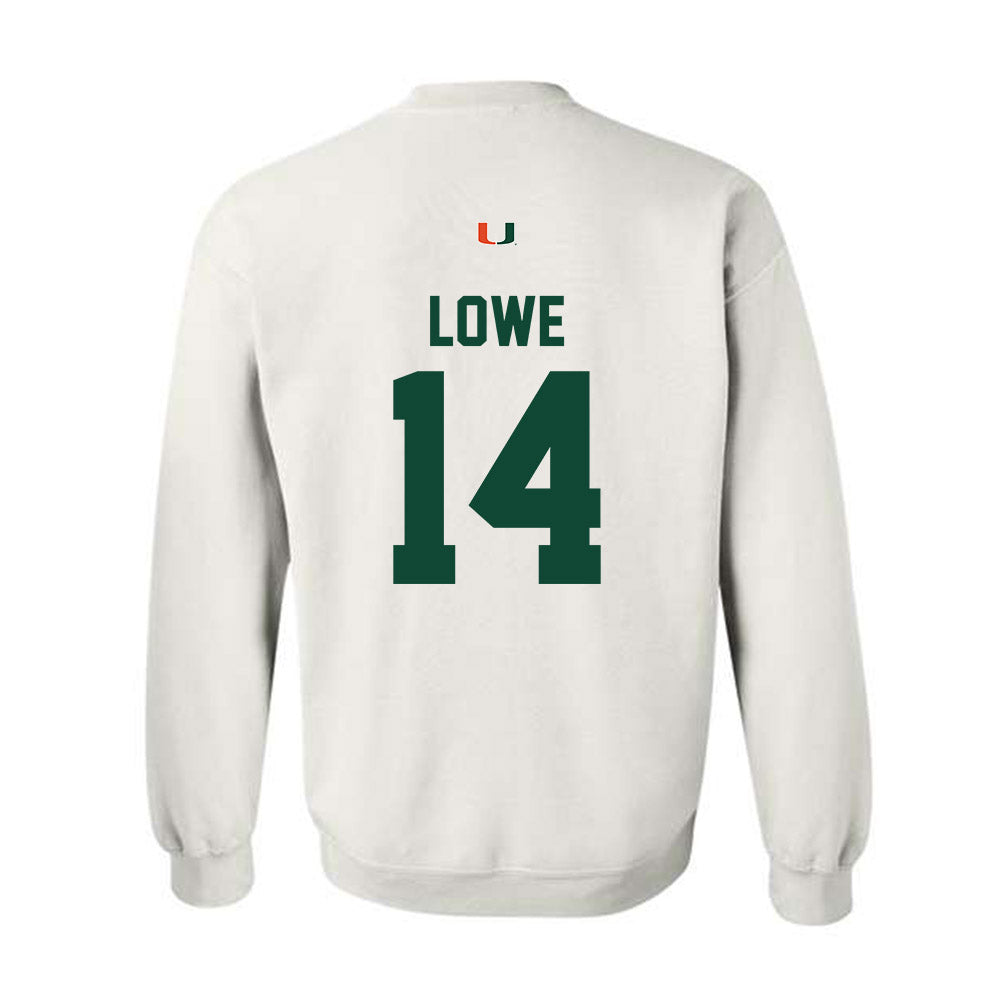 Miami - NCAA Football : Hayden Lowe - Classic Shersey Crewneck Sweatshirt-1