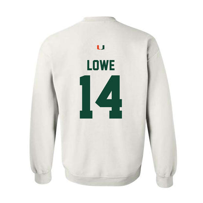 Miami - NCAA Football : Hayden Lowe - Classic Shersey Crewneck Sweatshirt-1