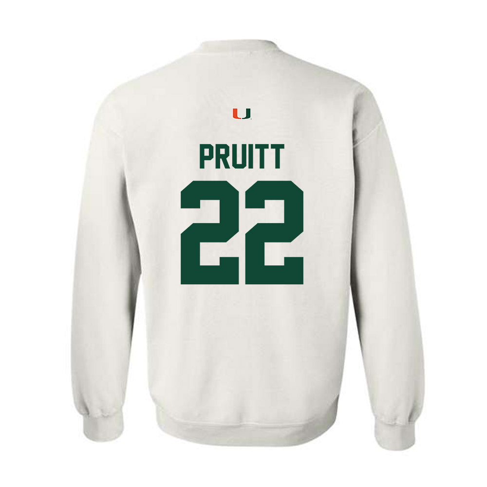 Miami - NCAA Football : Cam Pruitt - Classic Shersey Crewneck Sweatshirt-1