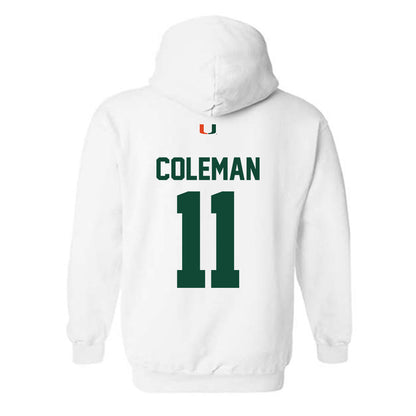 Miami - NCAA Football : Dereon Coleman - Classic Shersey Hooded Sweatshirt-1