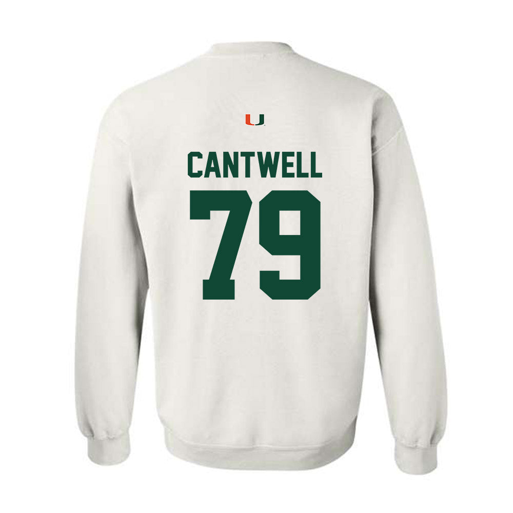 Miami - NCAA Football : Jackson Cantwell - Classic Shersey Crewneck Sweatshirt-1
