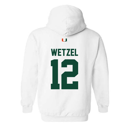 Miami - NCAA Women's Basketball : Natalie Wetzel - Classic Shersey Hooded Sweatshirt-1