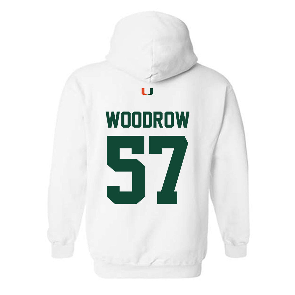 Miami - NCAA Football : Rhys Woodrow - Classic Shersey Hooded Sweatshirt-1