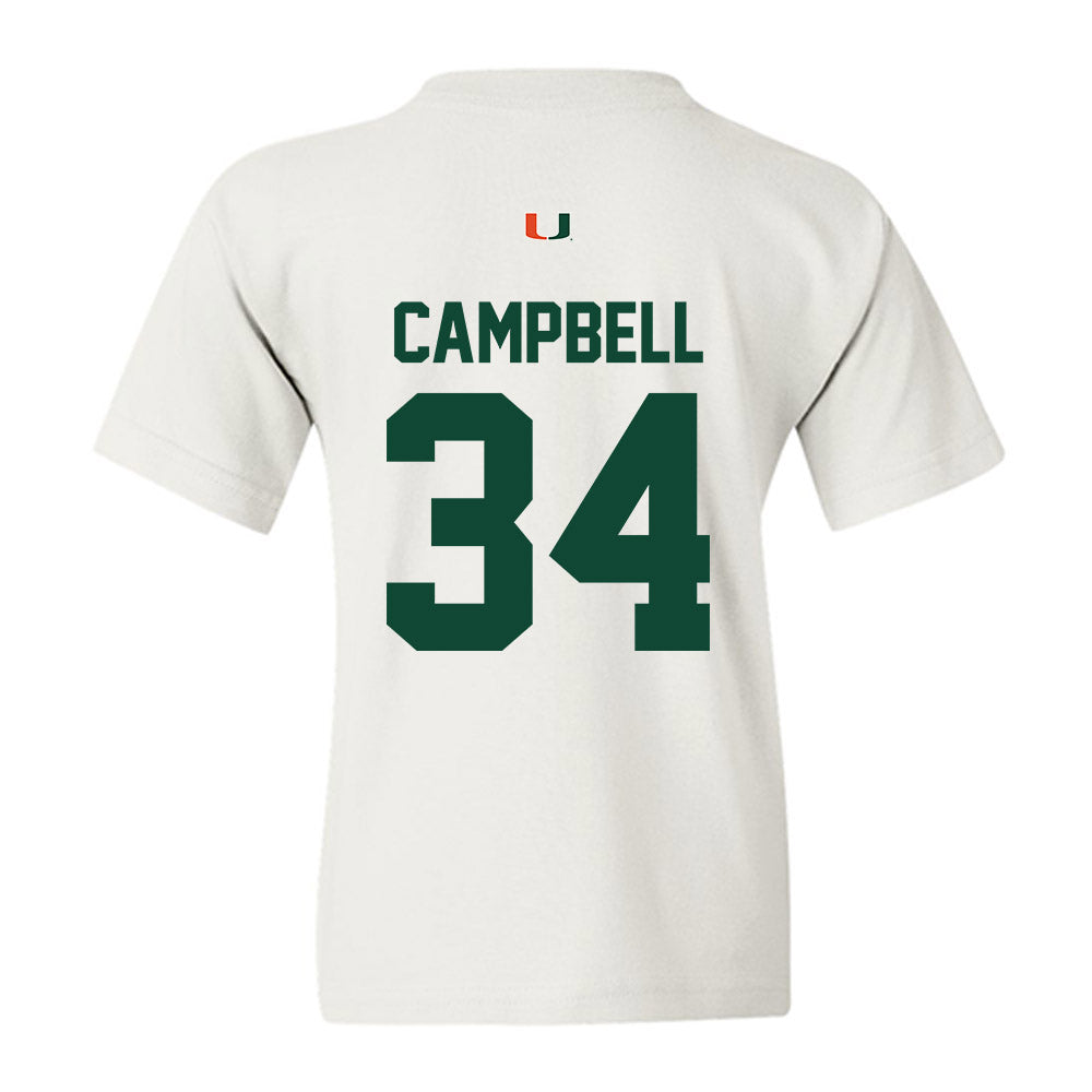 Miami - NCAA Football : Jordan Campbell - Classic Shersey Youth T-Shirt-1