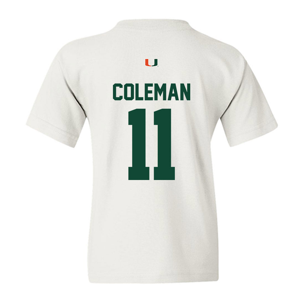 Miami - NCAA Football : Dereon Coleman - Classic Shersey Youth T-Shirt-1