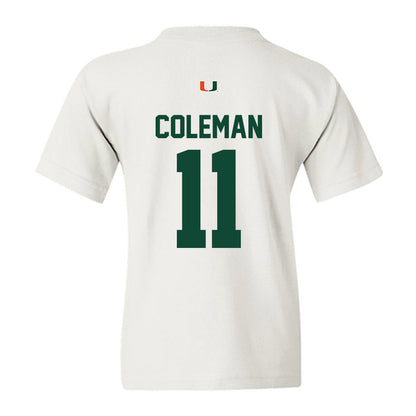 Miami - NCAA Football : Dereon Coleman - Classic Shersey Youth T-Shirt-1
