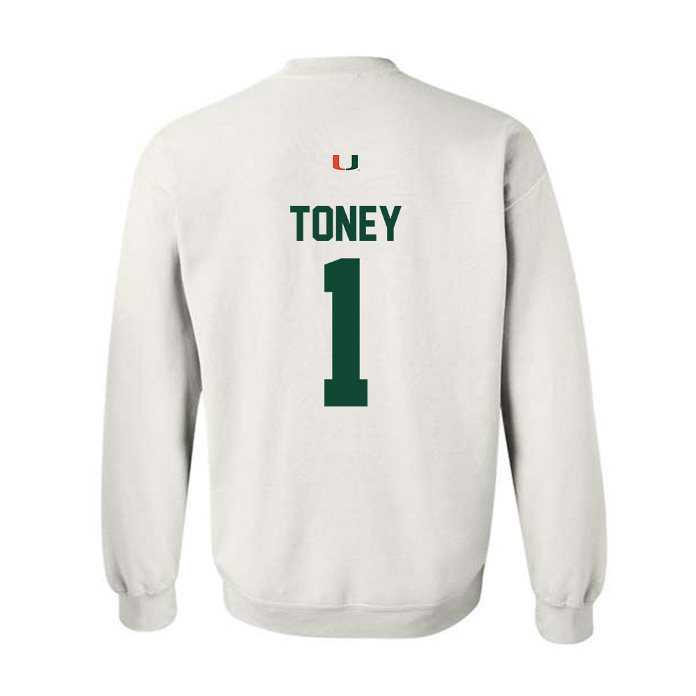 Miami - NCAA Football : Malachi Toney - Classic Shersey Crewneck Sweatshirt-1