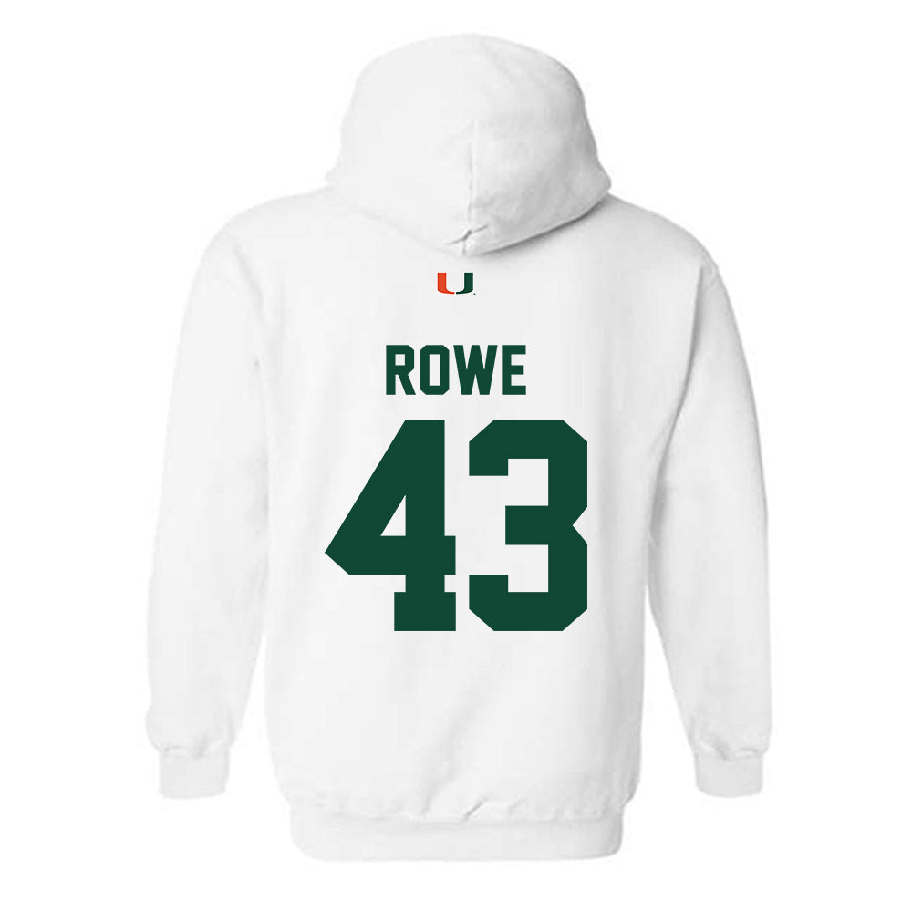 Miami - NCAA Football : Tyler Rowe - Classic Shersey Hooded Sweatshirt-1