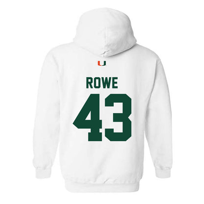 Miami - NCAA Football : Tyler Rowe - Classic Shersey Hooded Sweatshirt-1