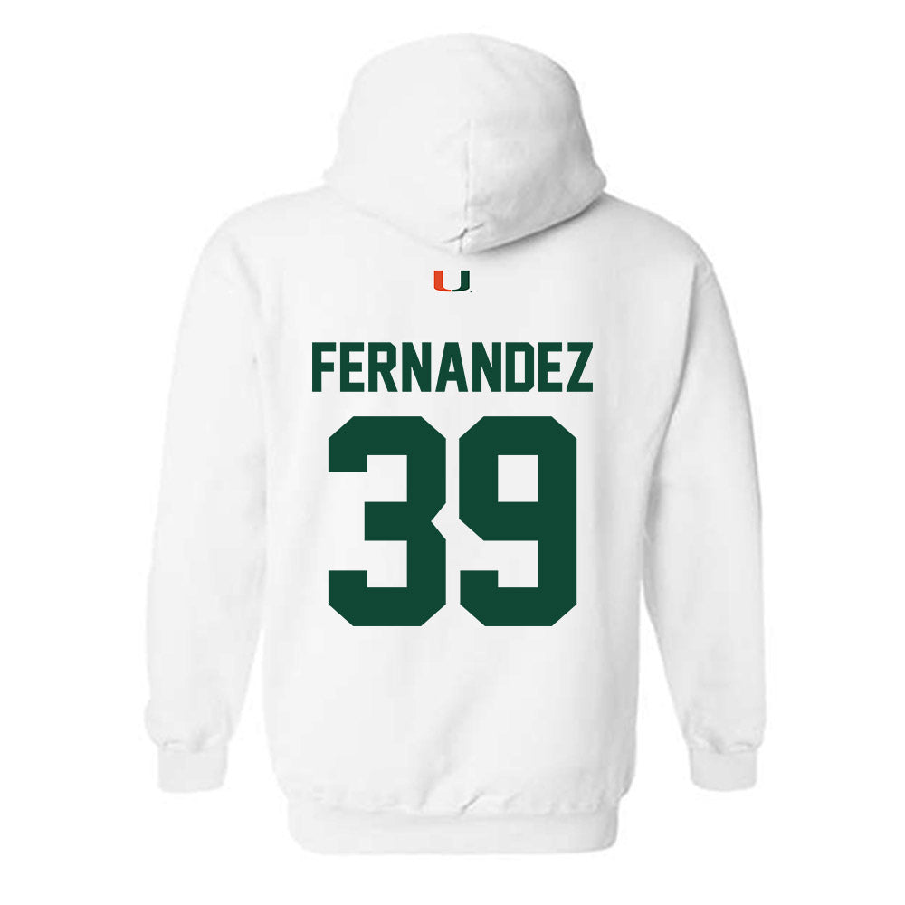 Miami - NCAA Baseball : Michael Fernandez - Classic Shersey Hooded Sweatshirt-1