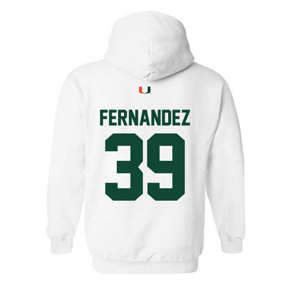 Miami - NCAA Baseball : Michael Fernandez - Classic Shersey Hooded Sweatshirt-1