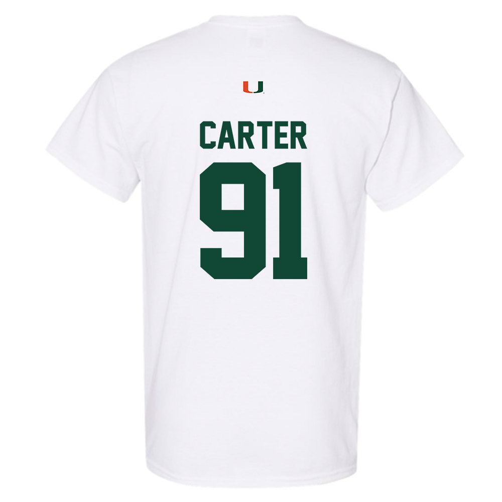 Miami - NCAA Football : Jarquez Carter - Classic Shersey T-Shirt-1