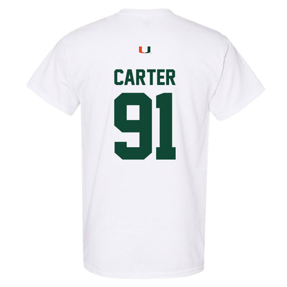 Miami - NCAA Football : Jarquez Carter - Classic Shersey T-Shirt-1