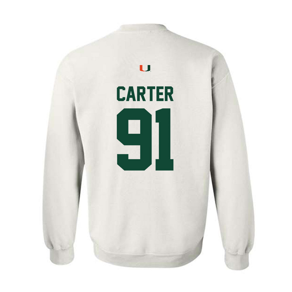 Miami - NCAA Football : Jarquez Carter - Classic Shersey Crewneck Sweatshirt-1