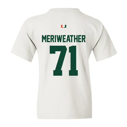 Miami - NCAA Football : Jamal Meriweather - Classic Shersey Youth T-Shirt-1