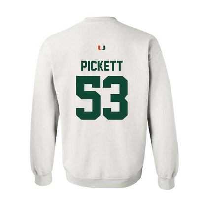 Miami - NCAA Football : Canon Pickett - Classic Shersey Crewneck Sweatshirt-1