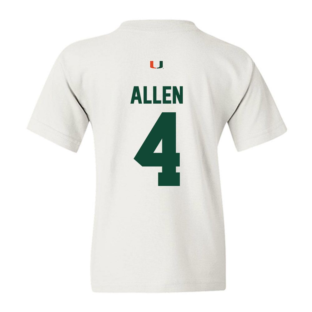 Miami - NCAA Men's Basketball : Marcus Allen - Classic Shersey Youth T-Shirt-1