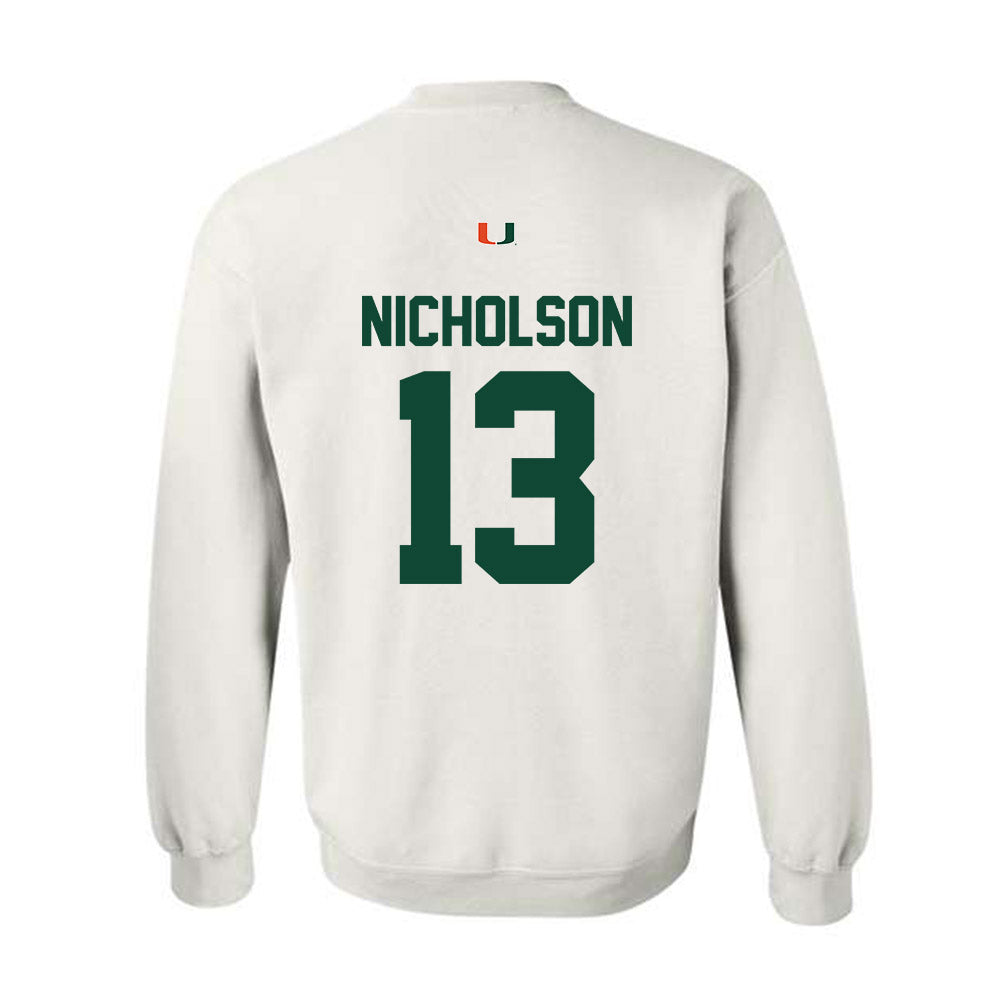 Miami - NCAA Women's Soccer : Crosby Nicholson - Classic Shersey Crewneck Sweatshirt-1