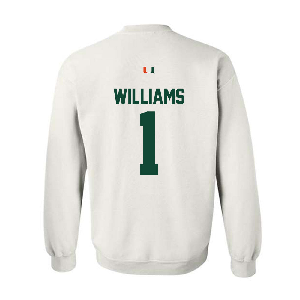 Miami - NCAA Women's Basketball : Cameron Williams - Classic Shersey Crewneck Sweatshirt-1