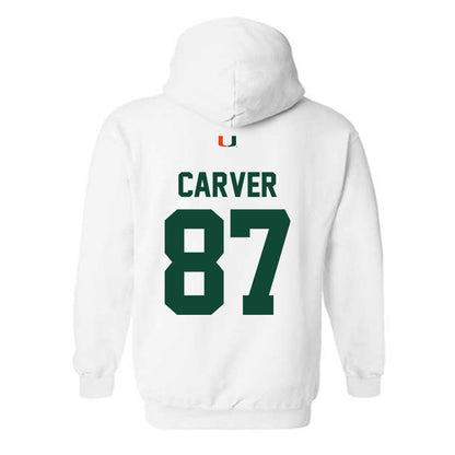 Miami - NCAA Football : Hunter Carver - Classic Shersey Hooded Sweatshirt-1