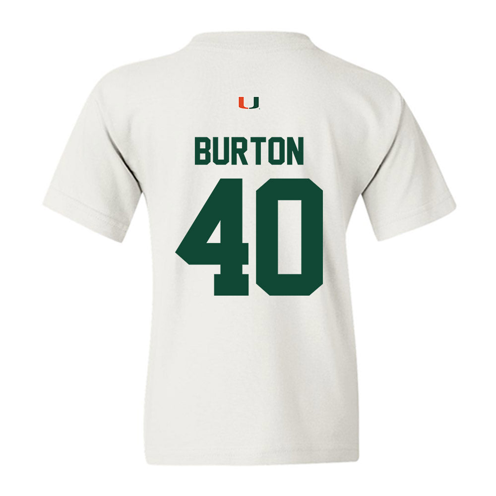 Miami - NCAA Football : Brennan Burton - Classic Shersey Youth T-Shirt-1