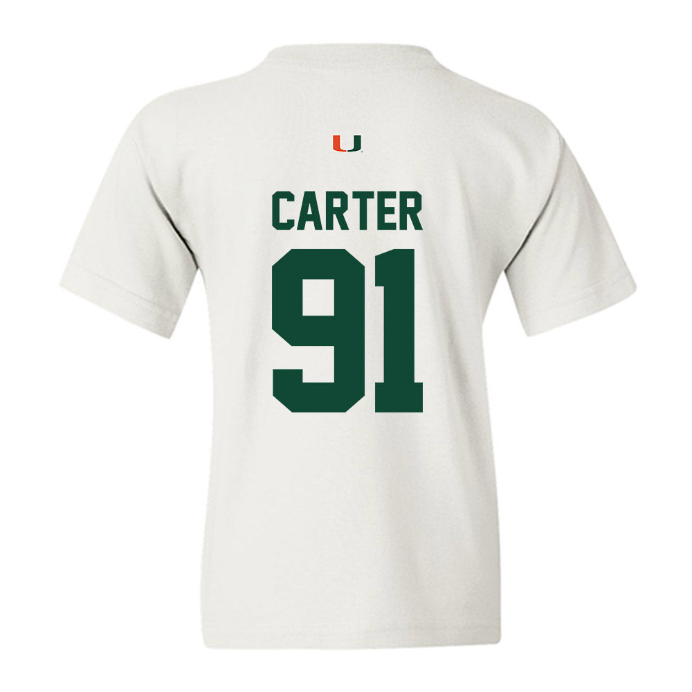 Miami - NCAA Football : Jarquez Carter - Classic Shersey Youth T-Shirt-1
