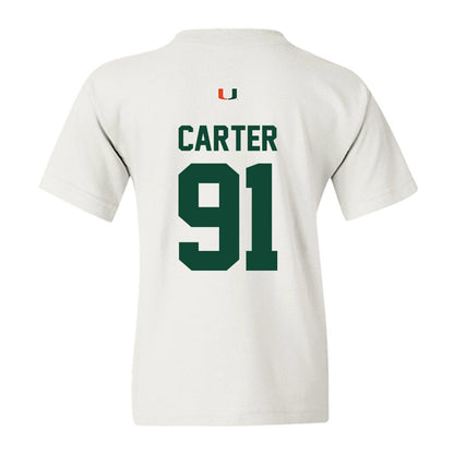 Miami - NCAA Football : Jarquez Carter - Classic Shersey Youth T-Shirt-1