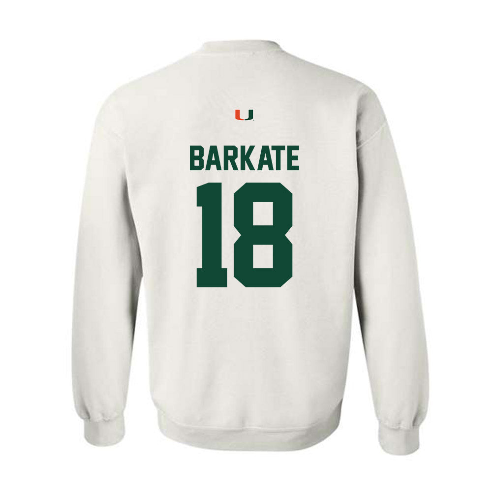 Miami - NCAA Football : Cooper Barkate - Classic Shersey Crewneck Sweatshirt-1