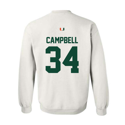 Miami - NCAA Football : Jordan Campbell - Classic Shersey Crewneck Sweatshirt-1