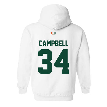 Miami - NCAA Football : Jordan Campbell - Classic Shersey Hooded Sweatshirt-1