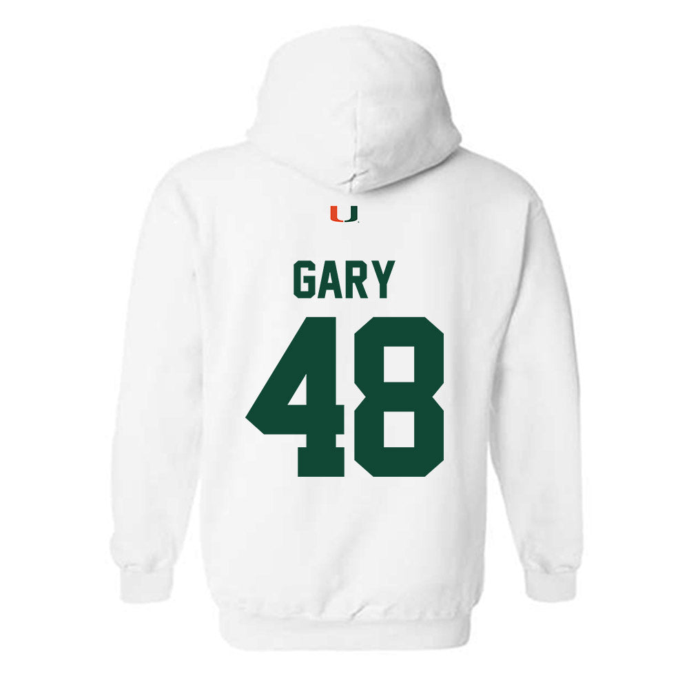 Miami - NCAA Baseball : Bennett Gary - Classic Shersey Hooded Sweatshirt-1