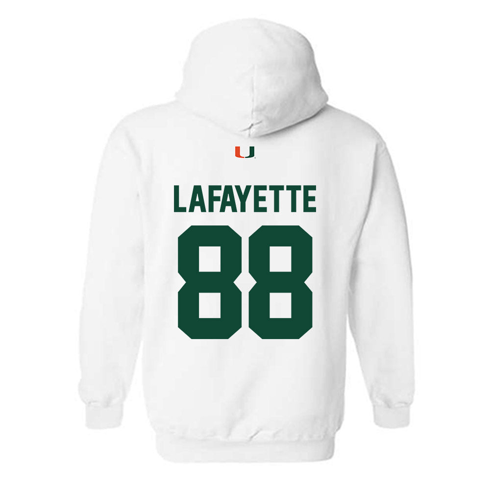 Miami - NCAA Football : DeAnthony Lafayette - Classic Shersey Hooded Sweatshirt-1